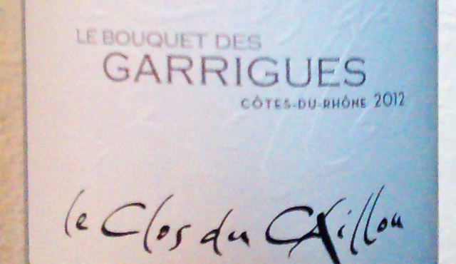 Le Clos du Caillou – le Bouquet des Garrigues 2012