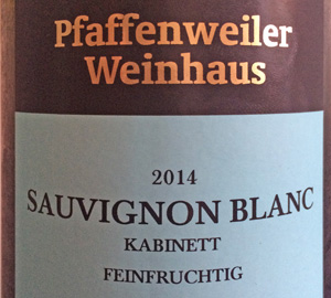 Sauvignon Blanc 2014 Pfaffenweiler Weinhaus